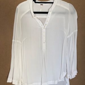 Free People Bell Sleeve Blouse